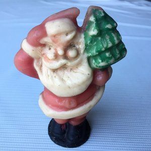 Vintage Wayside Novelty Wax Christmas Candle Santa Claus Mid Century USA Decor